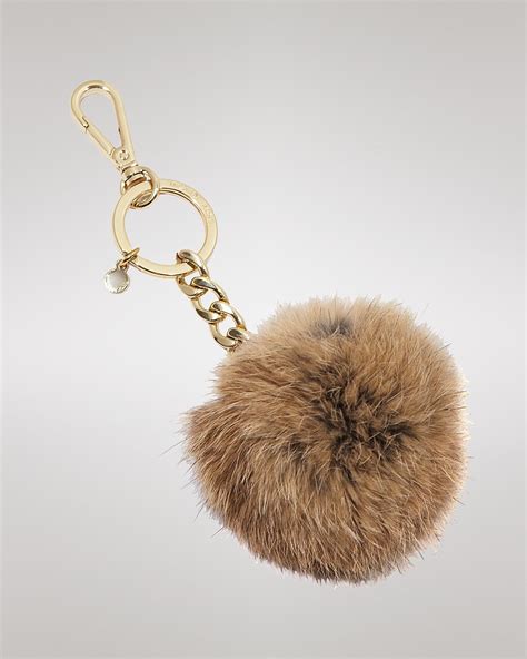 michael kors pom pom keyring